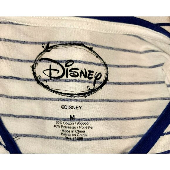 Disney Little Mermaid Striped Tee - Size M - Picture 6 of 7